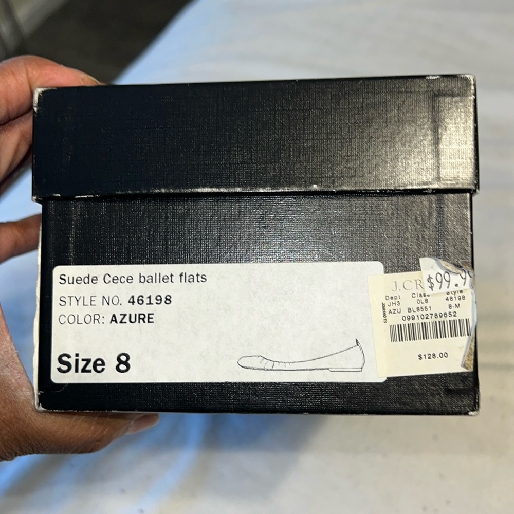 J Crew Suede Cece Ballet Flats